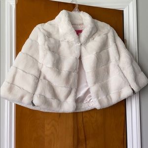Barely worn Betsey Johnson Faux Fur shawl
